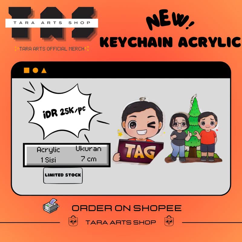 Keychain Akrilik Besar Tara Arts