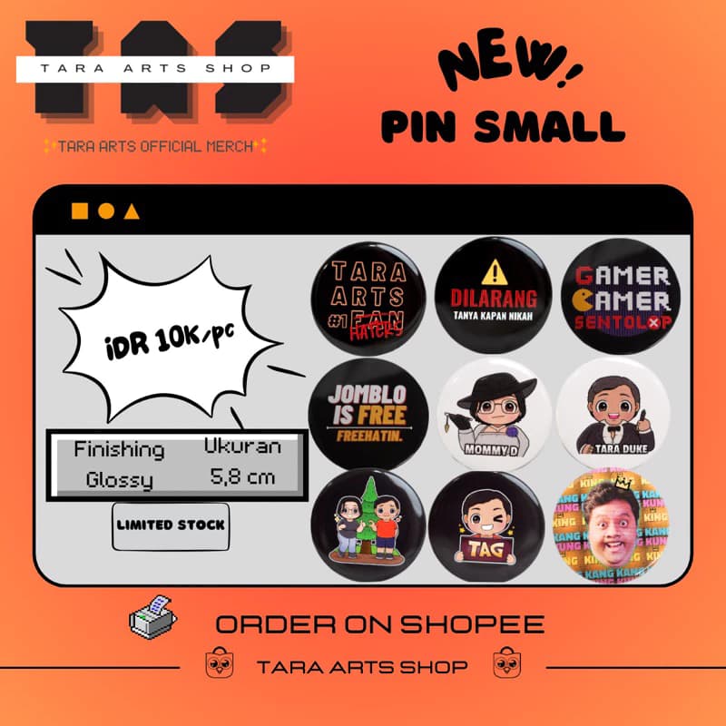 Pin Small Merch Tara Arts